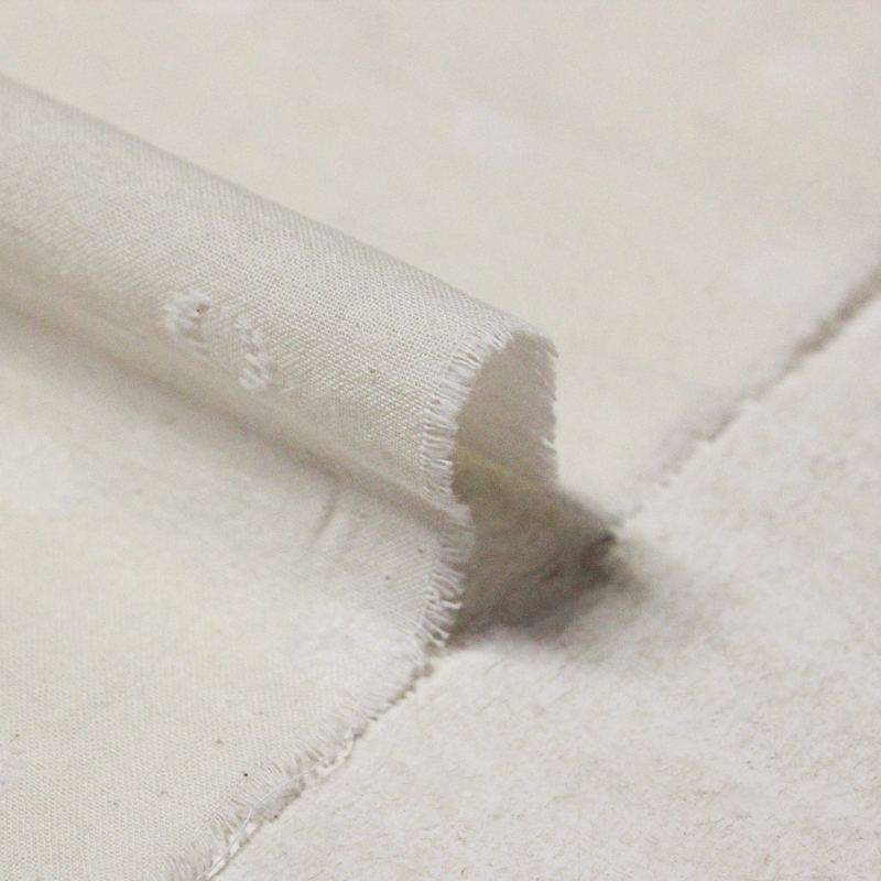 Toile de coton brodée - Cercle...