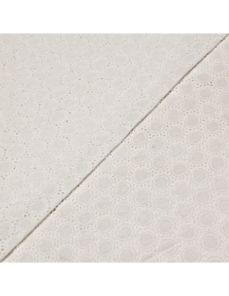 Broderie anglaise 100% coton - Cercle ajouré