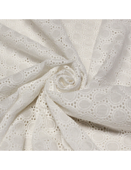 Broderie anglaise 100% coton - Cercle ajouré