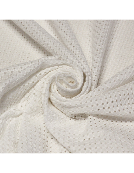 Broderie anglaise 100% coton - Pois ajourés