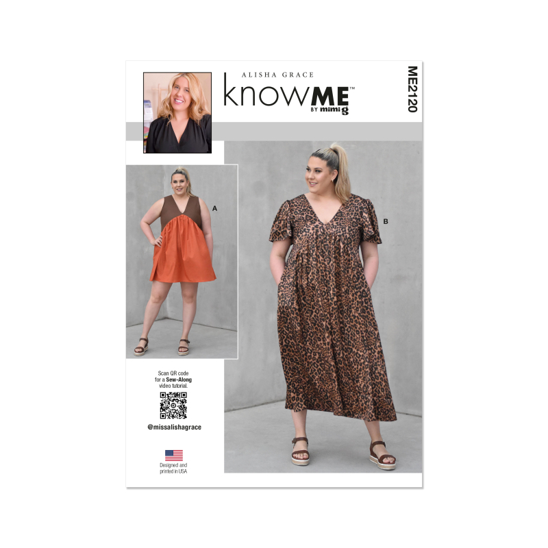 Patron KnowMe 2120.K5 (36-44) - Robe fluide trapèze