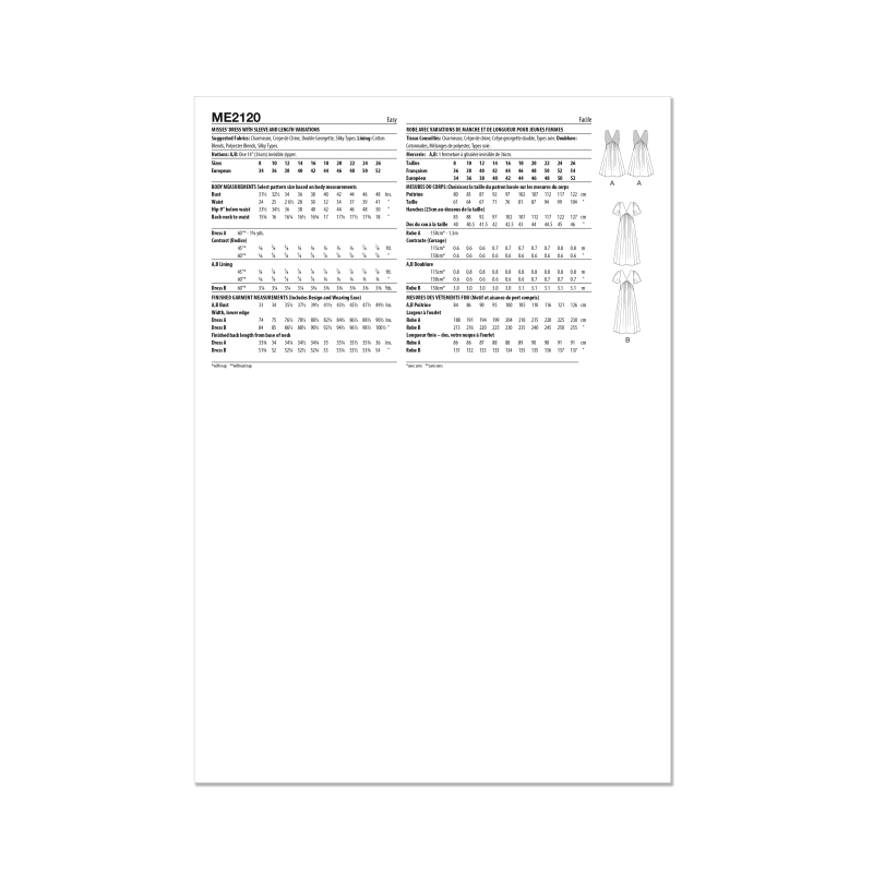 Patron KnowMe 2120.Y5 (46-54) - Robe...