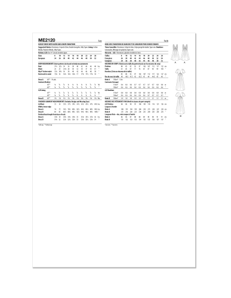 Patron KnowMe 2120.Y5 (46-54) - Robe fluide trapèze