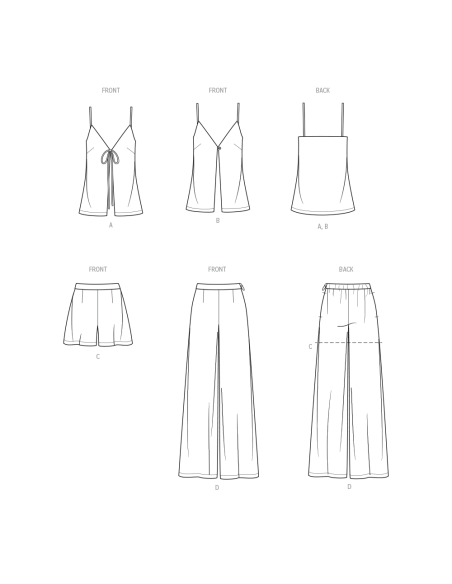 Patron KnowMe 2124.H5 (34-42) - Top, Shorts & Pantalons