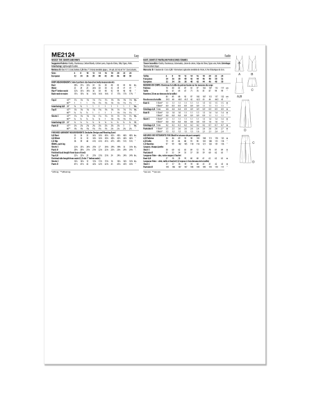 Patron KnowMe 2124.H5 (34-42) - Top, Shorts & Pantalons