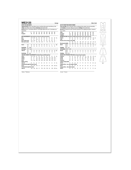 Patron KnowMe 2125.K5 (36-44) - Veste & Shorts