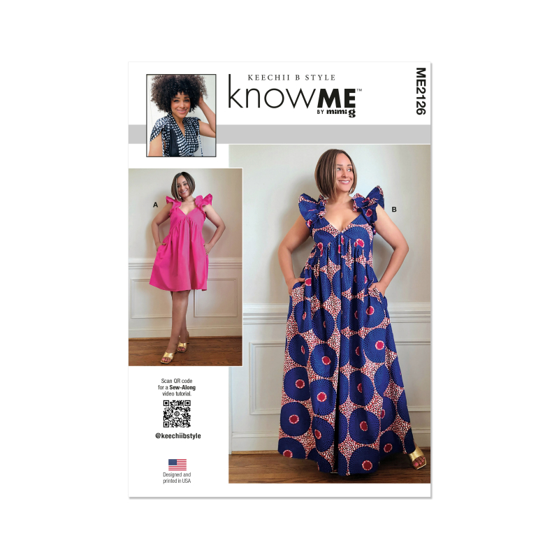 Patron KnowMe 2126.A (36-52) - Robe deux longueurs
