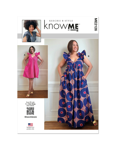 Patron KnowMe 2126.A (36-52) - Robe deux longueurs