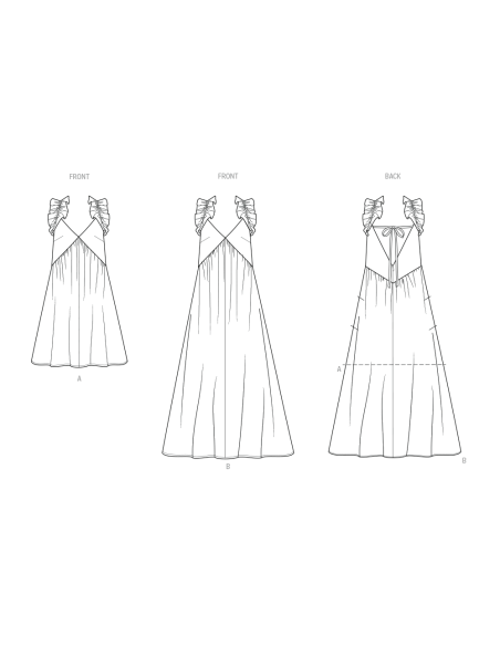 Patron KnowMe 2126.A (36-52) - Robe deux longueurs