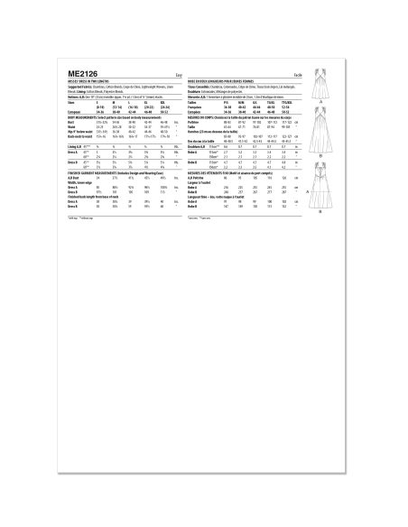 Patron KnowMe 2126.A (36-52) - Robe deux longueurs