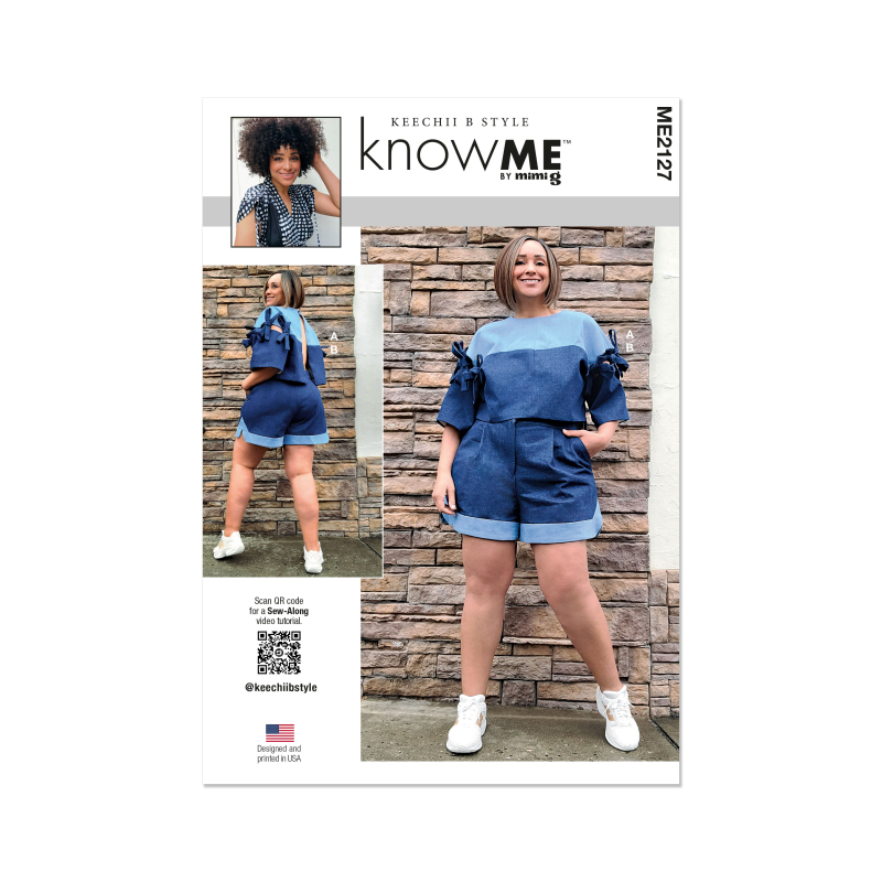 Patron KnowMe 2127.BB (48-56) - Top & Shorts manches kimono