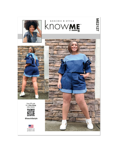 Patron KnowMe 2127.BB (48-56) - Top & Shorts manches kimono