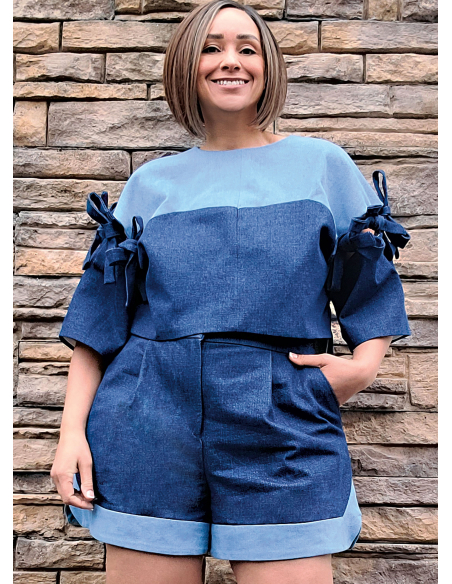 Patron KnowMe 2127.BB (48-56) - Top & Shorts manches kimono