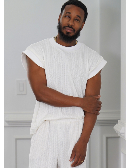 Patron KnowMe 2130.A (46-64) - Top et Shorts Homme