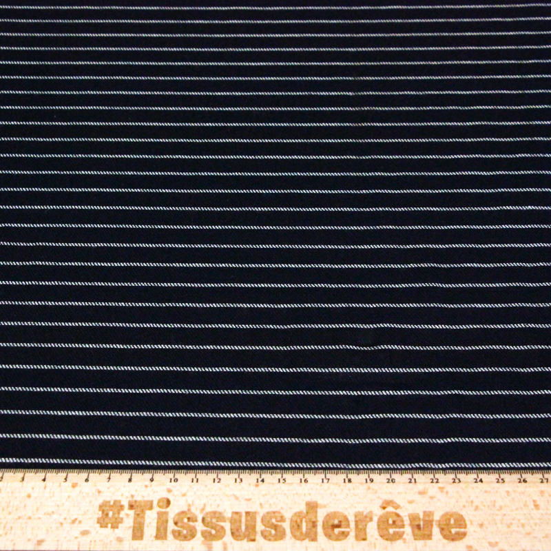 Drill 100% coton - Rayure blanche...