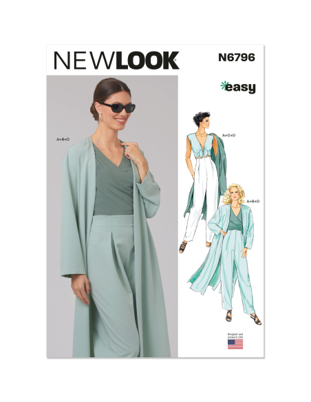 Patron New Look 6796 - Manteau, Tops & Pantalon