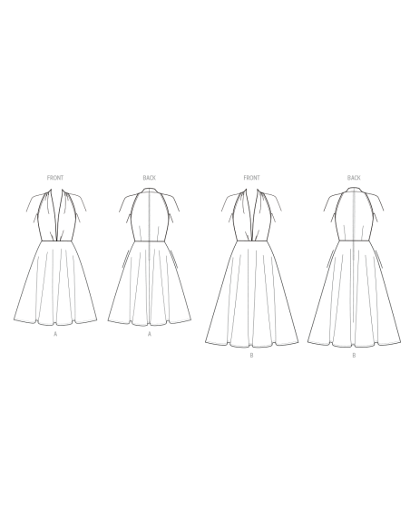 Patron New Look 6797 - Robe deux longueurs