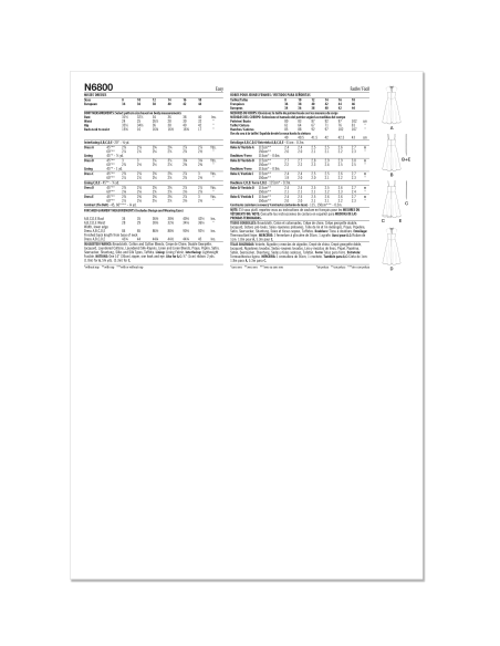 Patron New Look 6800 - Robes d’été