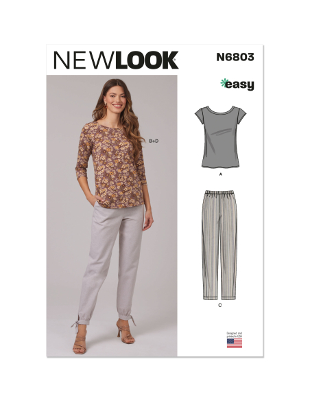 Patron New Look 6803 - Top & Pantalon Court