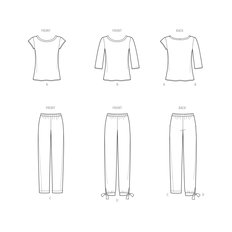 Patron New Look 6803 - Top & Pantalon...