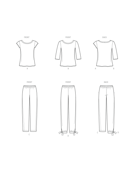 Patron New Look 6803 - Top & Pantalon Court