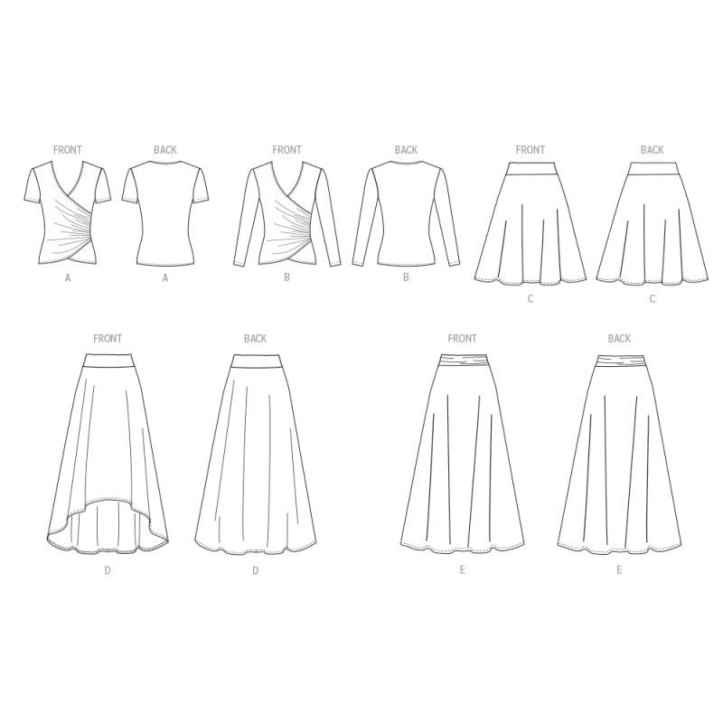 Patron New Look 6804 - Tops en maille...