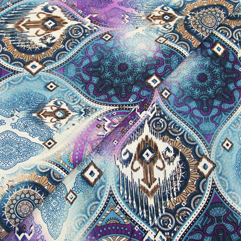 Javanaise imprimée - Bali bleu & violet
