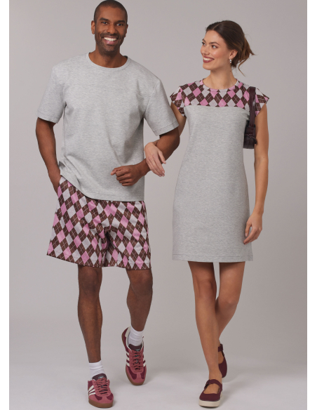 Patron New Look 6805 - Pyjama unisexe & chemise-robe de nuit