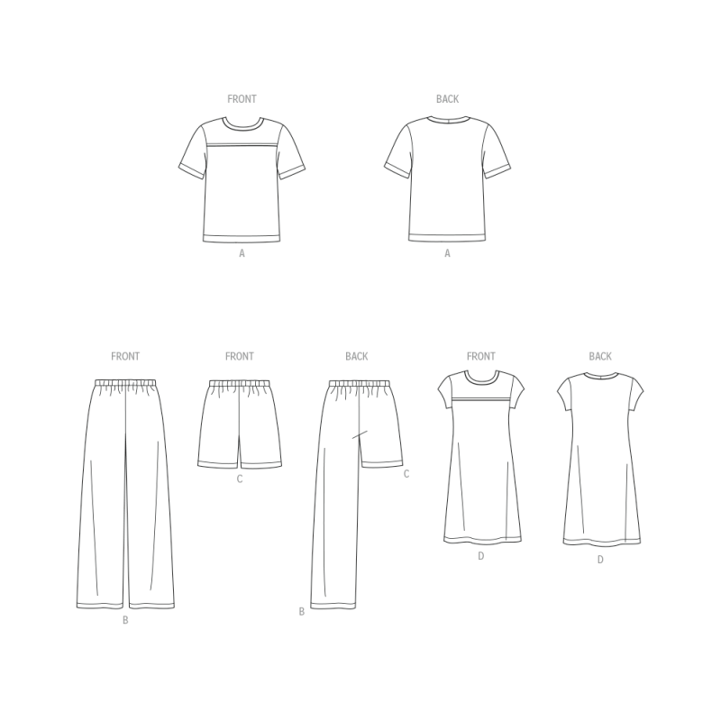 Patron New Look 6805 - Pyjama unisexe...