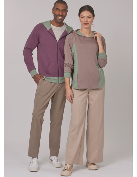 Patron New Look 6806 - Hoodies unisexes confort