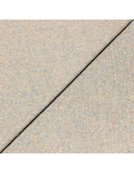 Bourette 100% soie - Bleu & jaune