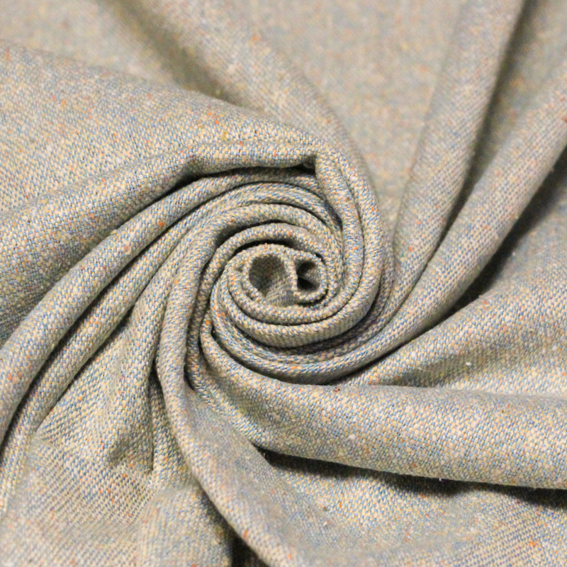 Bourette 100% soie - Bleu & jaune