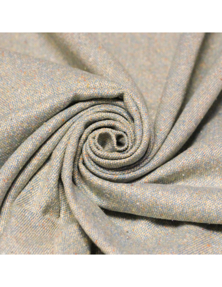 Bourette 100% soie - Bleu & jaune