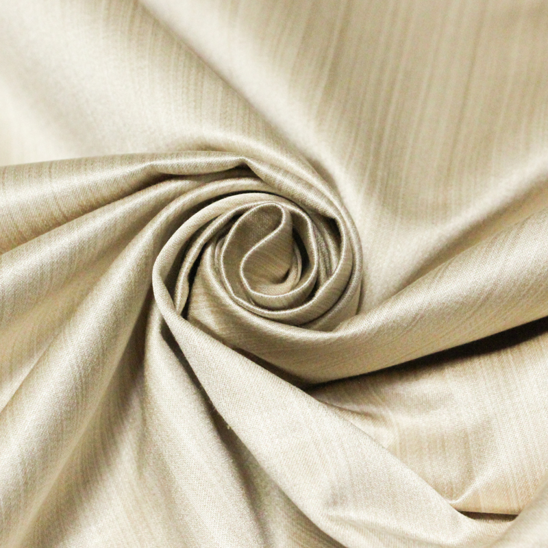 Satin duchesse - Rayé beige