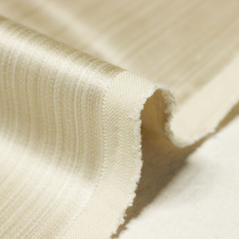 Satin duchesse - Rayé beige