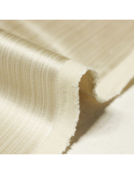 Satin duchesse - Rayé beige