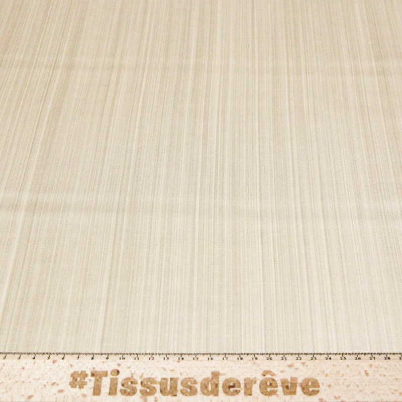 Satin duchesse - Rayé beige