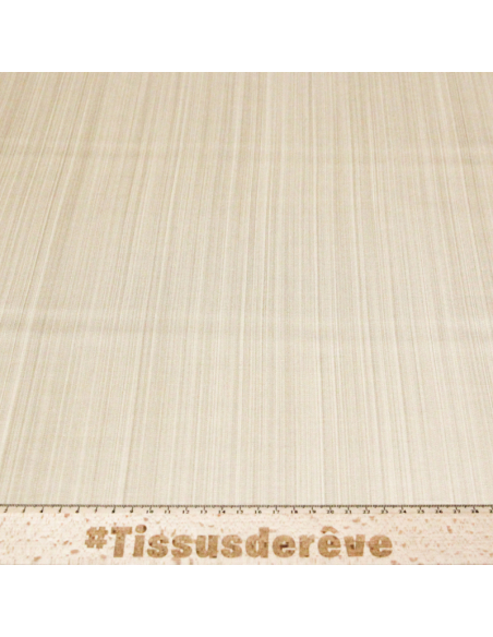 Satin duchesse - Rayé beige