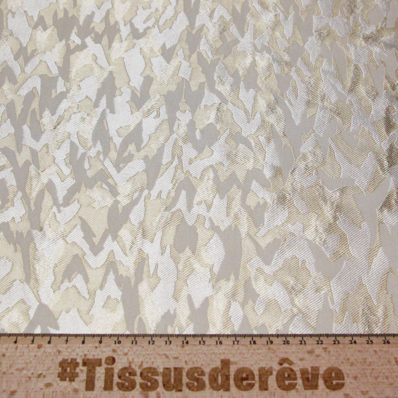Jacquard - Camouflage beige et doré