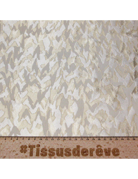 Jacquard - Camouflage beige et doré