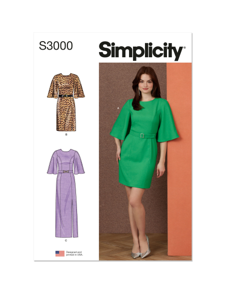 Patron Simplicity 3000.BB (48-56) - Robe ajustée 3 longueurs