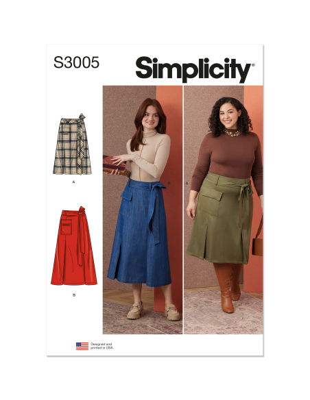 Patron Simplicity 3005.M1 (38-46) - Jupe évasée à panneaux