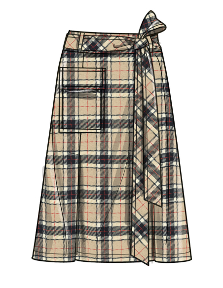 Patron Simplicity 3005.M1 (38-46) - Jupe évasée à panneaux