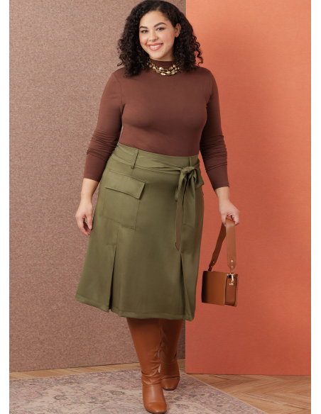 Patron Simplicity 3005.W2 (48-56) - Jupe évasée à panneaux