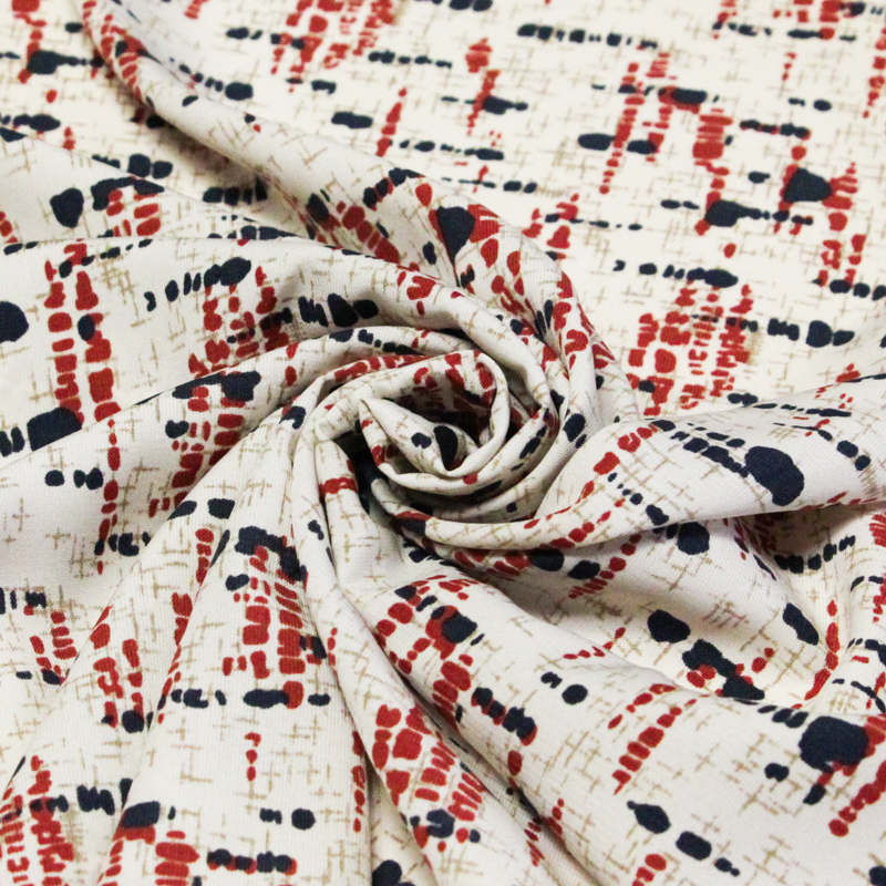 Javanaise imprimée - Traits rouges et...