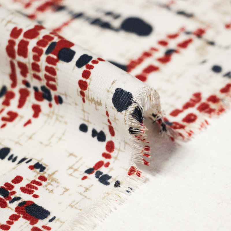 Javanaise imprimée - Traits rouges et...