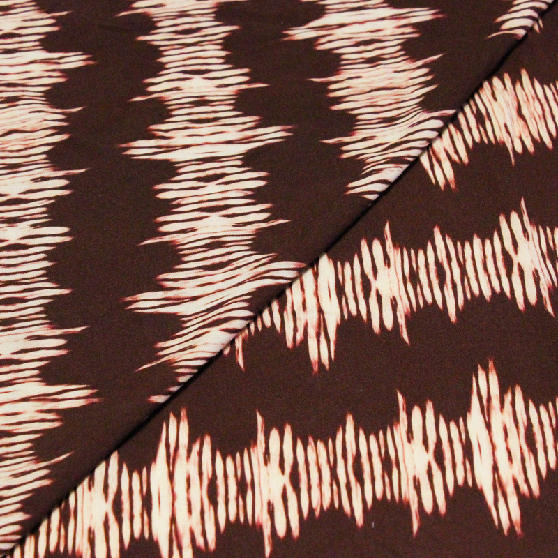 Étoffe 100% viscose - Onde blanche...