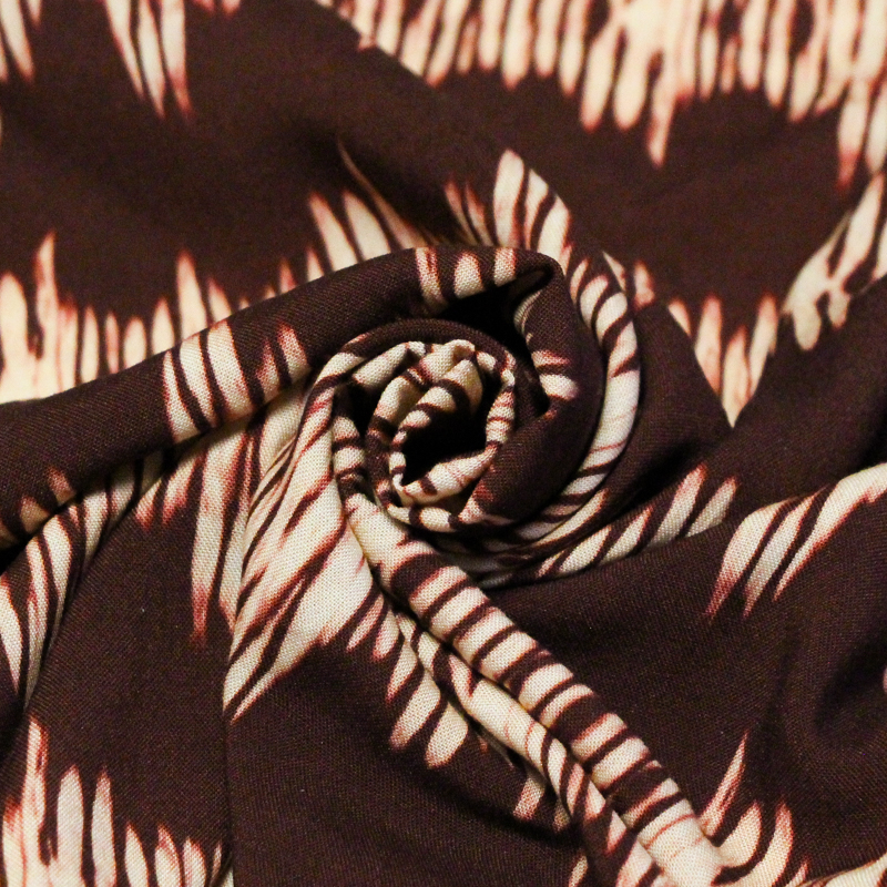 Étoffe 100% viscose - Onde blanche...