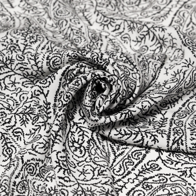 Javanaise imprimée - Paisley noir...