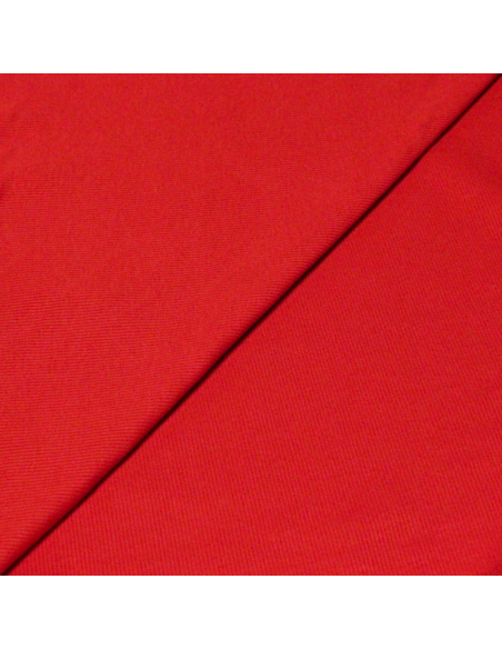 Jersey côtelé coton & élasthanne - Rouge